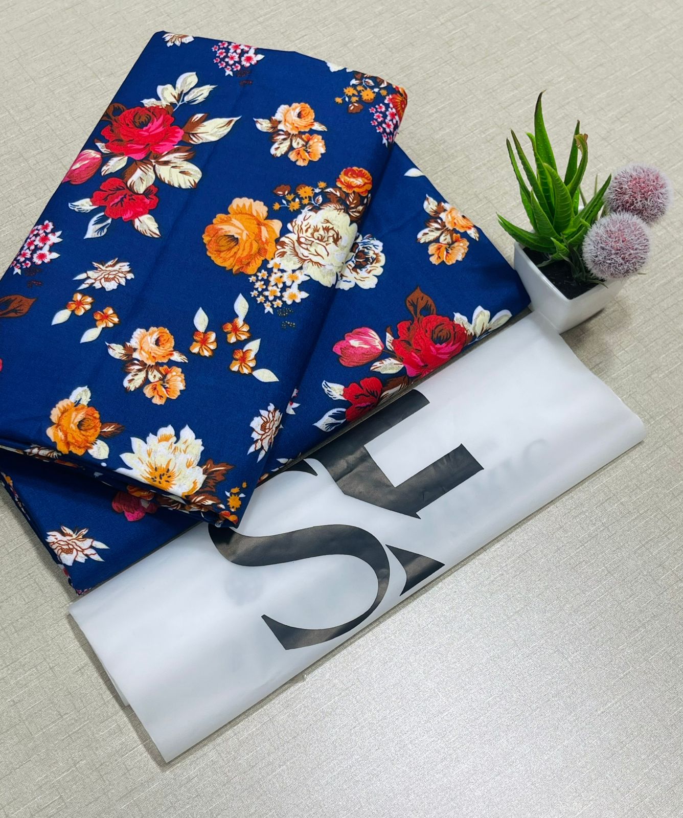 Floral Printed Cotton 2Piece D-017