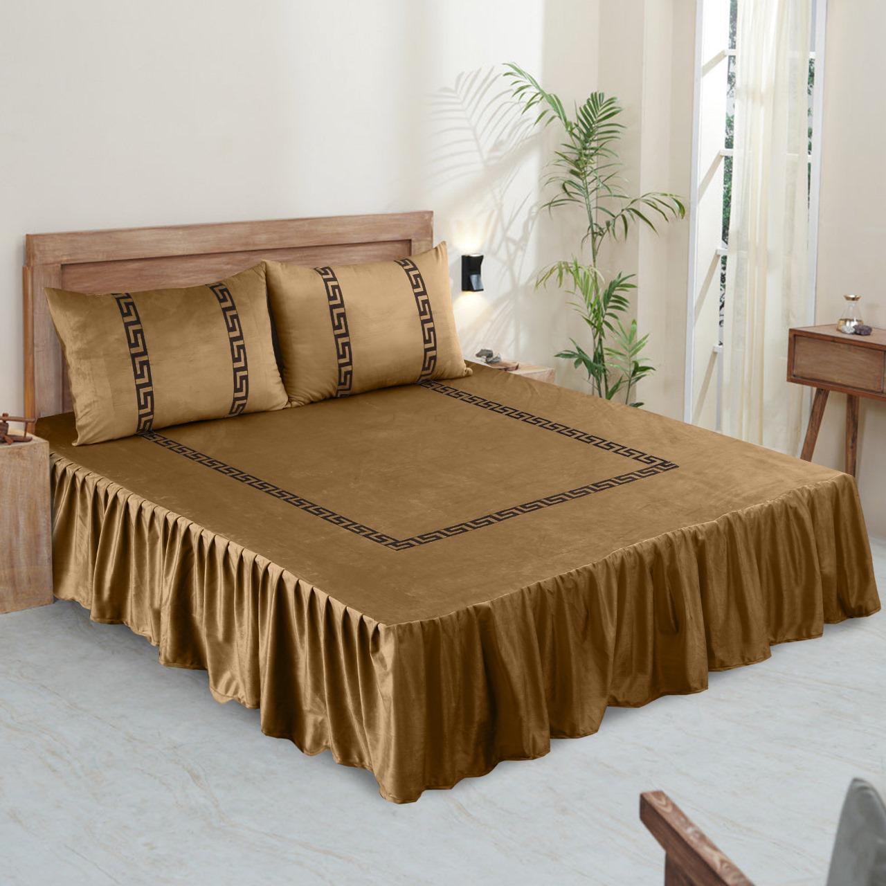 Velvet Frill Bed Sheet D-006