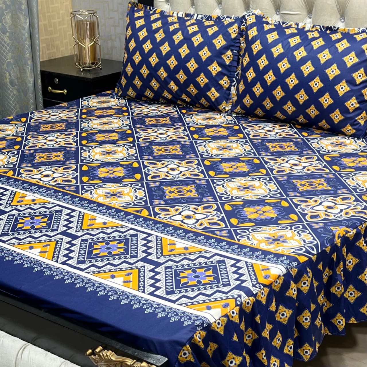 Crystal Cotton Bedsheet D-069