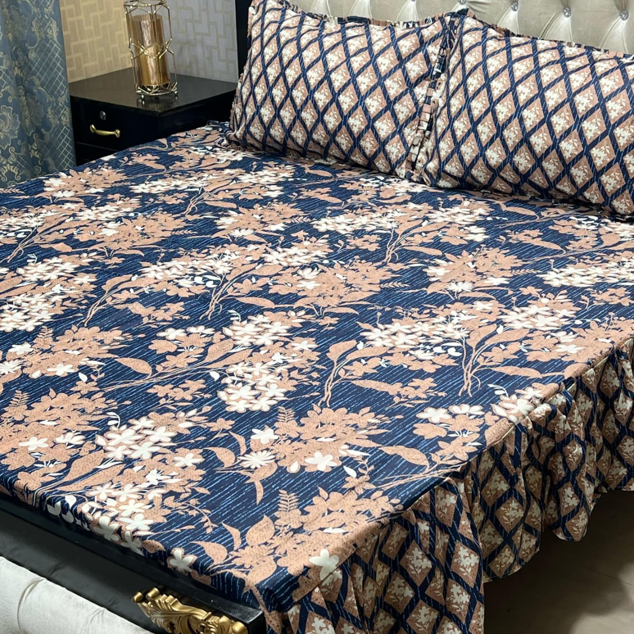 Crystal Cotton Bedsheet D-091