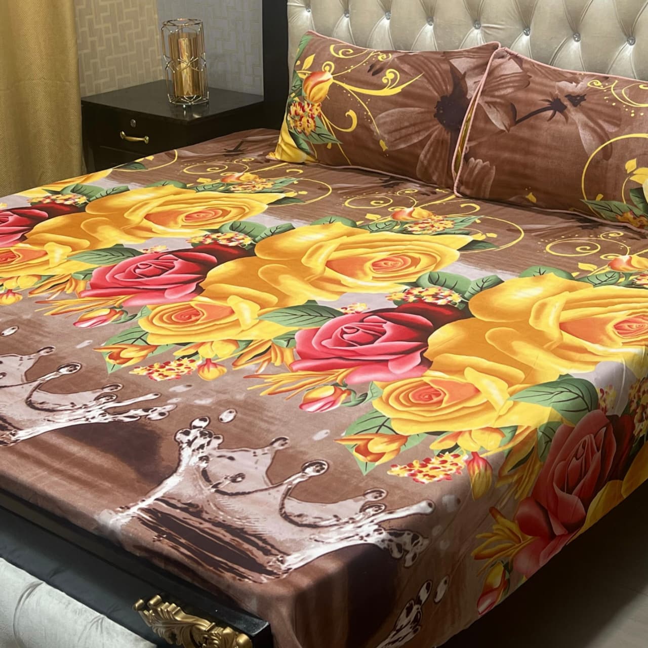 Crystal Cotton Bedsheet D-048