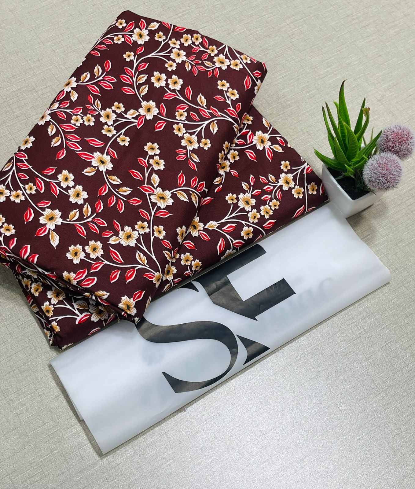 Floral Printed Cotton 2Piece D-019