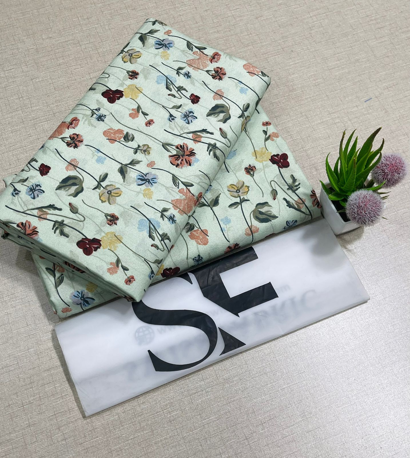 Floral Printed Cotton 2Piece D-041