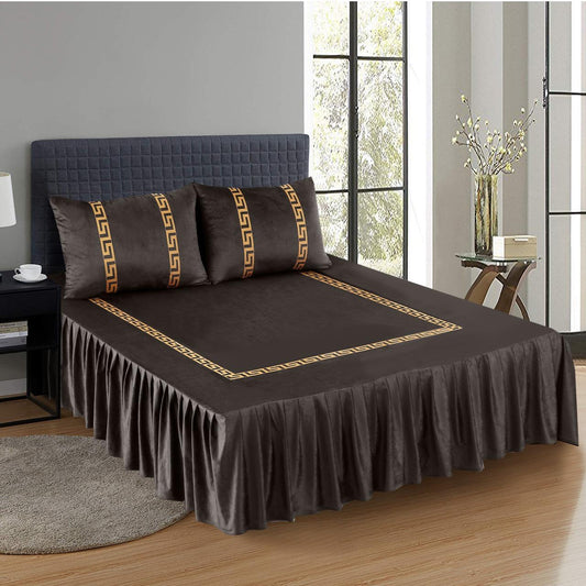 Velvet Frill Bed Sheet D-001