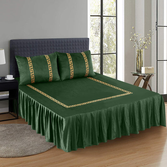 Velvet Frill Bed Sheet D-003