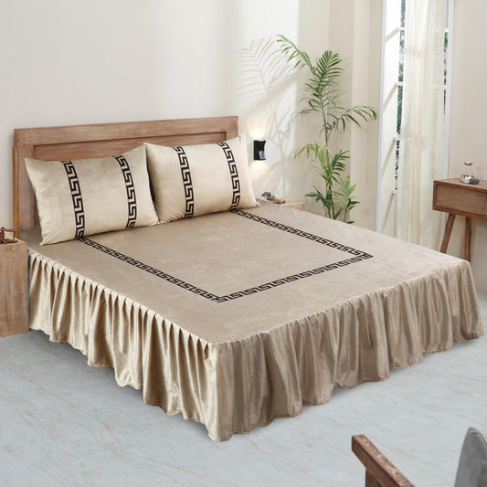 Velvet Frill Bed Sheet D-004