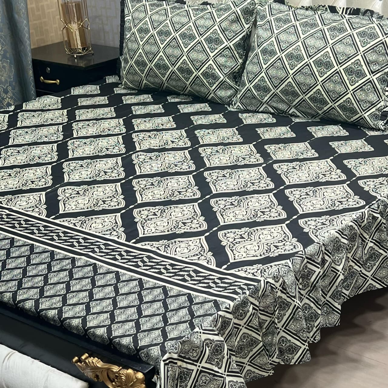 Crystal Cotton Bedsheet D-099