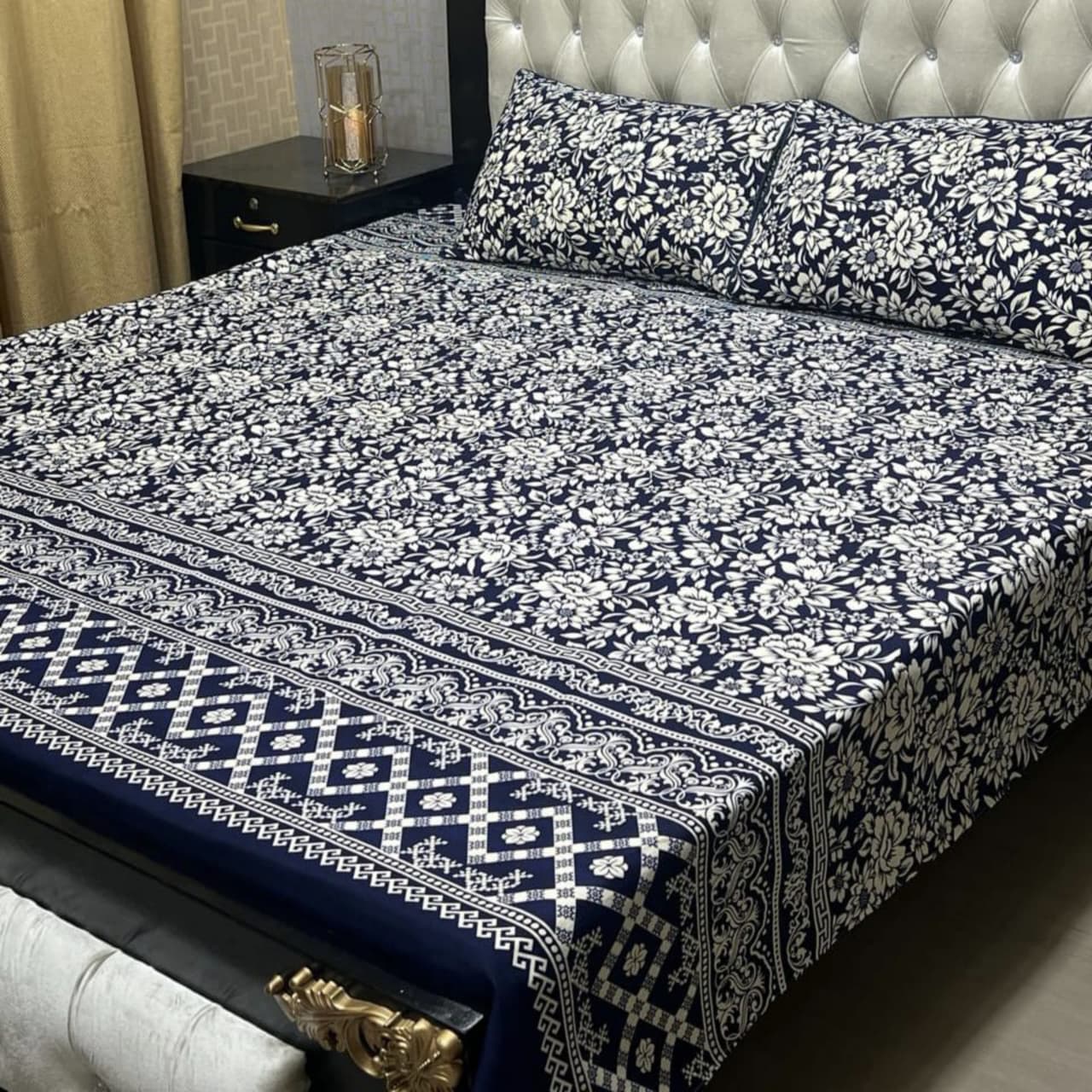 Crystal Cotton Bedsheet D-028