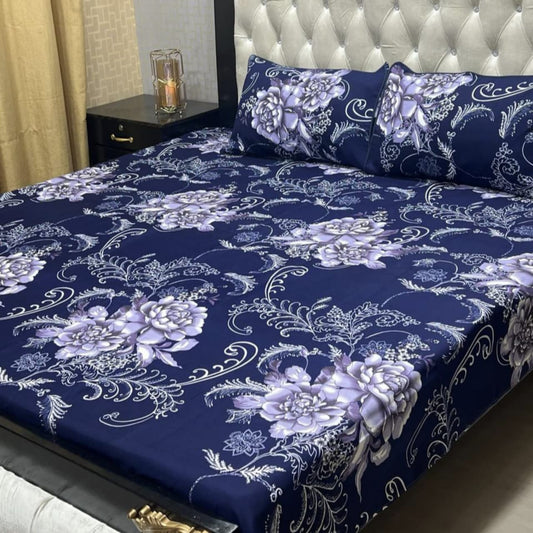 Crystal Cotton Bedsheet D-044